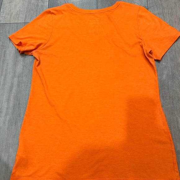 Nike University of Miami “Canes” Orange V-Neck T-Shirt Size Large - Picture 5 of 5